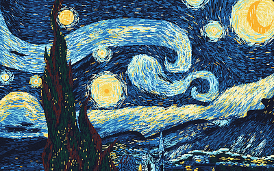 Starry Night illustration