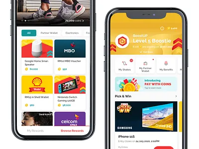 BoostUP (Customer Loyalty Feature) ewallet fintech loyatly malaysia ui ux