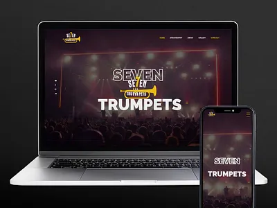 7 Trumpets Music band animation branding design ui
