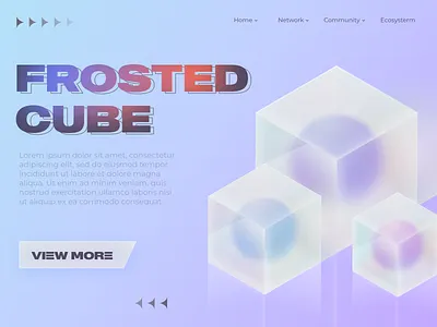 Frosted Cube color design explore illustration ui ux vector
