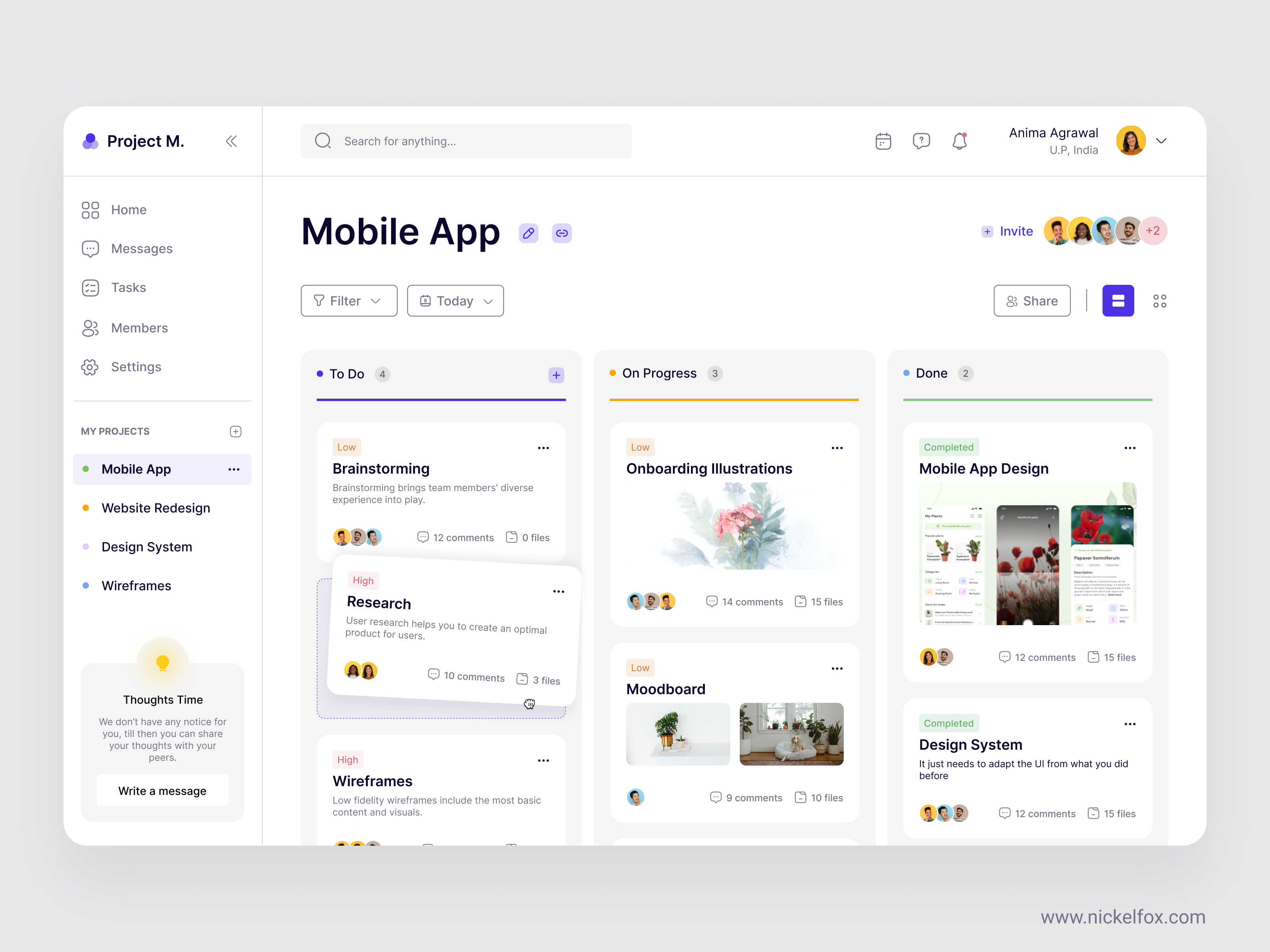 Example of Dashboard / Web App / Admin Panel Design
