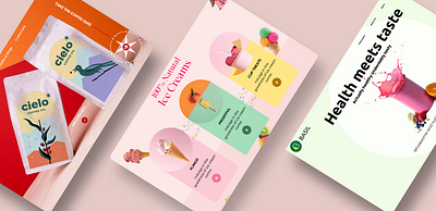 F&B Sector- Landing Pages brand branding clean design colorfuldesign hero banner landing page design website design