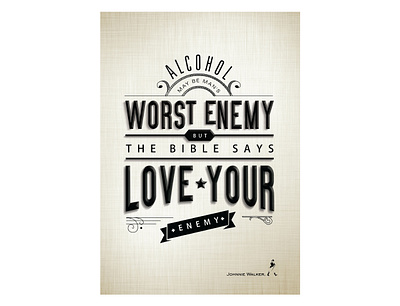 Typographic Poster for Bar and Cafe advertising branding typography