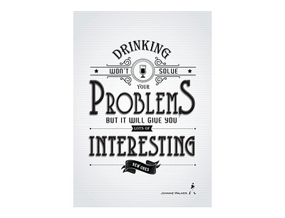 Typographic Poster for Bar and Cafe advertising branding typography