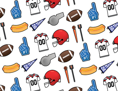 Football Game Day! football goal helmet hotdog icon illustration jersey vector