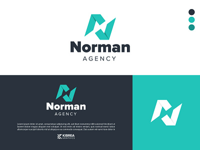 Norman Agency logo agencylogo branding colorful logo design dribbble graphic design illustration logo minimal logo minimalist modern logo ui vector