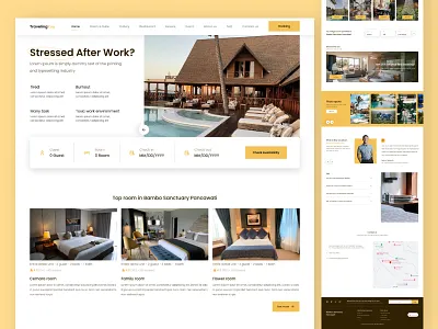 TravelinKuy - Villa booking website clean elegant homepage hotel landingpage minimalist room traveling ui uidesign uiux uxdesign villa webclean webdesign