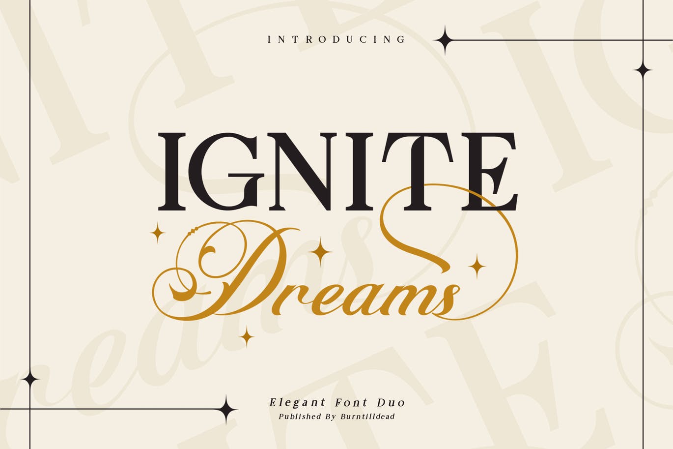 Ignitt Dreams Display Font app branding design display elegant fashion feminine font graphic design illustration logo mysterious serif typeface typography ui ux vector