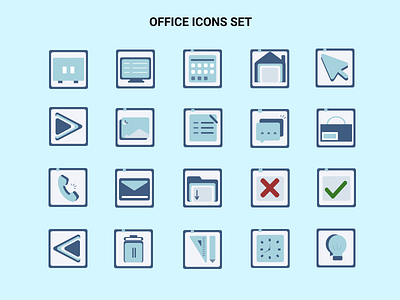 Ofiice Icons Set Personal Project