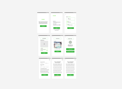 An onboarding process UI/UX design