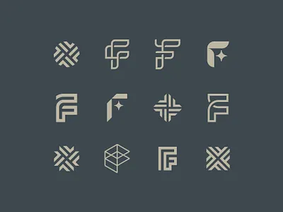 Finery Logo Exploration cabinet f finery hardware icon letter logo mark symbol