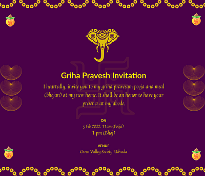 Invitation card design illustration typography vector