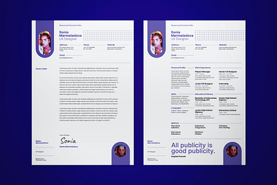 Professional Resume & Cover Letter clean cover cover letter curriculum vitae cv design cv template design doc document graphic design illustration job job cv minimalist portfolio professional cv resume resume design resume template work