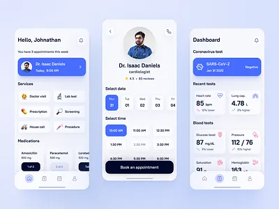 Healthcare app concept 3d blood clean health isometric light ui ux