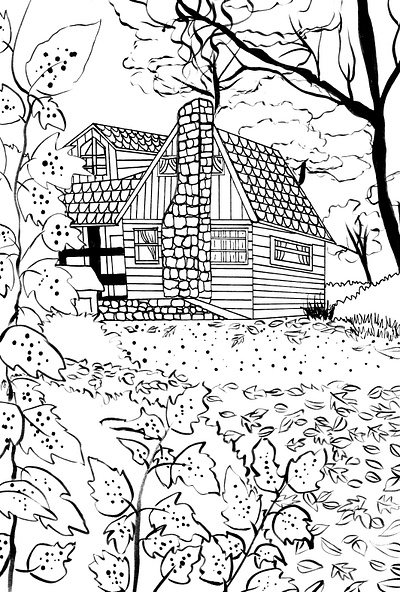 Crisp day coloring book sketchbook