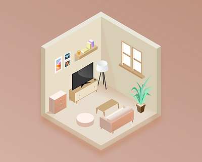 Hexascape art artwork digital art digital illustration figma illustration hexascape illustration interior design nft room room illustration toyroom