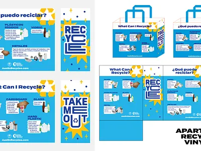 Apartment Recycling Bag branding design sustainable design swag design tote design typography