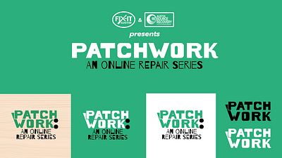 PATCHWORK: An Online Repair Series branding design illustrator logo typography