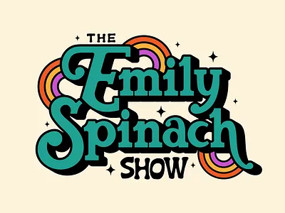 The Emily Spinach Show bold design branding design hand lettering illustration illustrator logo title treatment type design typography vector vintage design
