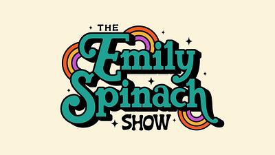 The Emily Spinach Show bold design branding design hand lettering illustration illustrator logo title treatment type design typography vector vintage design