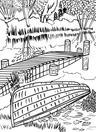 Stillness boat drawing markers