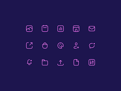 Icon Set Exploration branding calendar dashboard design email icon icon set iconography icons iconset illustration message bubble notification store symbols ui user interface ux