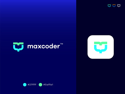 coding logo design concept app icon brand identity branding branding design coder coding coding logo design graphic design illustration letter m logo logo logo design logodesign m logo maxcoder minimal minimalist typography ui