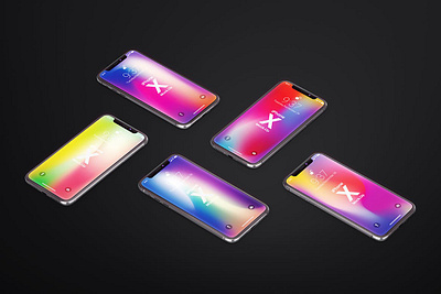 Phone Realistic Mockups abstract app application clean design device display iphone x mockup phone phone mockup phone x photorealistic presentation realistic screen showcase simple smartphone ui