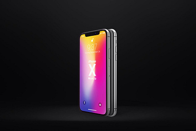 Phone Realistic Mockups abstract app application clean design device display iphone x mockup phone phone mockup phone x photorealistic presentation realistic screen showcase simple smartphone ui