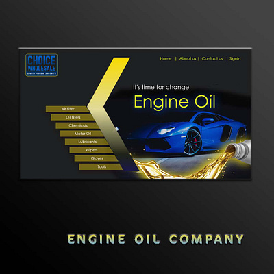 Engine oil company design with adobe xd adobexd car company design gold modern oil photoshop ui ux