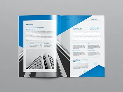 Company Profile abstract blue brochure business company company profile corporate element graphic indesign template infographic portfolio profile shape template trend trendy ui web website