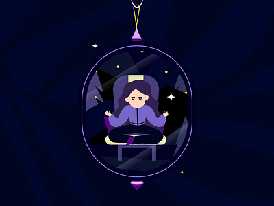 New Journey in 2022 2022 2023 airplane branding christmas design flight forest girl holiday illustration night pilates postcard snow stars violet winter yoga