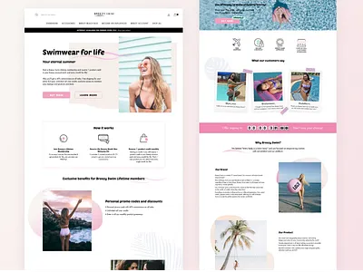 Swimwear landing page design landing page lingerie swimwear ui ui design ux ux design