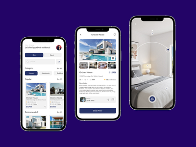 Realestate App app design ui ux