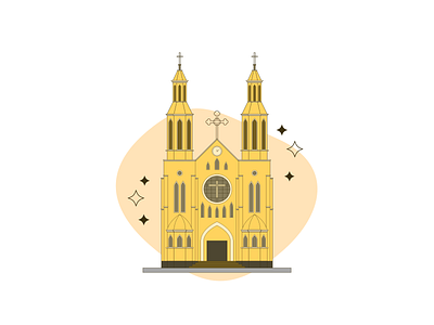 Church of Our Lady of the Rosary art church design digital art digitalart draw drawing graphic design icon iconinspiration illustration illustrator rosary vector