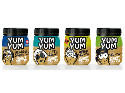 Yumyum Peanut Butter branding bread design packaging packaging design peanut butter