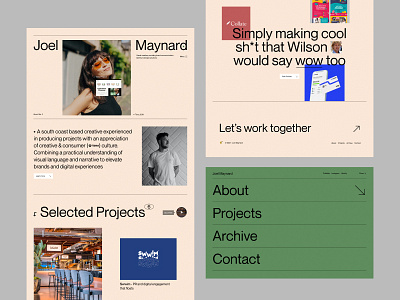 Joel Maynard | Folio '22 Exploration agency homepage masthead portfolio ui ux web design website website design