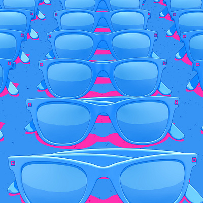 Shades design digital art digital illustration editorial art illustration logo minimalism pop art summer