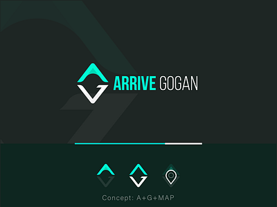 Arrive Gogan travel tour logo design for transport agency abstract agency app brand identity branding creative design icon illustration letter logo logo minimalistic tour travel trendy trip ui vector word letter word mark