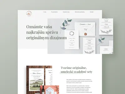 Wedding sets website - Milene artistic wedding web clean clean web design homepage landing page minimalism minimalism web ui design uxui uxui design web web design website wedding wedding invitations wedding landing page wedding print wedding set wedding web