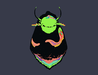 pixel world under the hem art color illustration