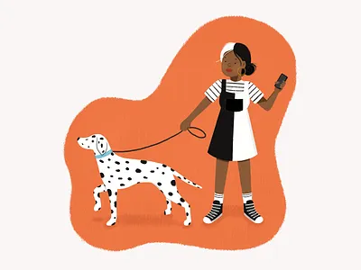 Walk the dog design digitalart illustration illustration art procreate