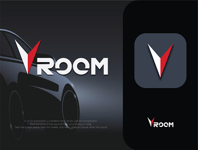 VROOM Car Logo brand identity car house logo car logo car logo barnding graphic design iconic logo logo branding logo design minimal logo