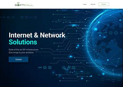 Hero design for a IT company design ux web
