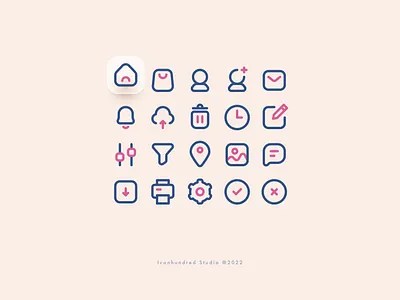 Basic UI Icon Set app branding icon icon design icon pack icon set illustration interface mobile app ui uiux web design