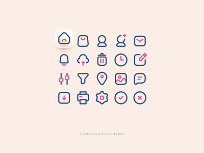 Basic UI Icon Set app branding icon icon design icon pack icon set illustration interface mobile app ui uiux web design