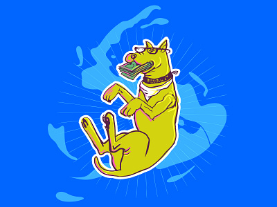 rich dog animal art animation artwork design design art dog drowning illustration illustrator logo t shirt art t shirt design tshirt art tshirt design vector art vector artwork
