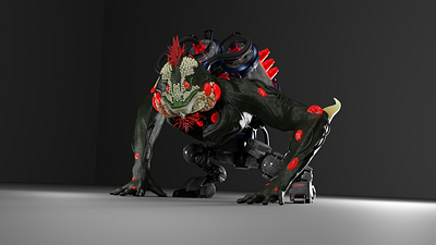 Cyber Iguana 3d blander iguana monster nft nftart vr