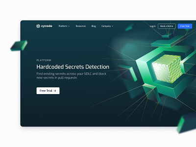 Use Case Landing Page bitcoin code cyber dark mode detection devops figma galaxy geometric hero integration isometric landing page leakage password risk saas security solutions space