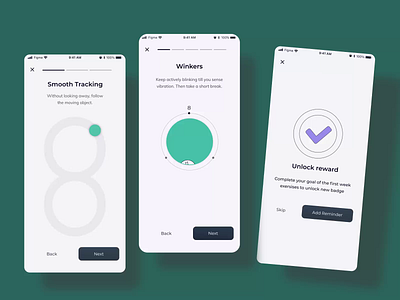 Vision Test App | 1 animated caracter animation app application branding design graphic design healthcare app illustration interface medical app motion graphics ui ui design uiux user experience ux ux design vision test